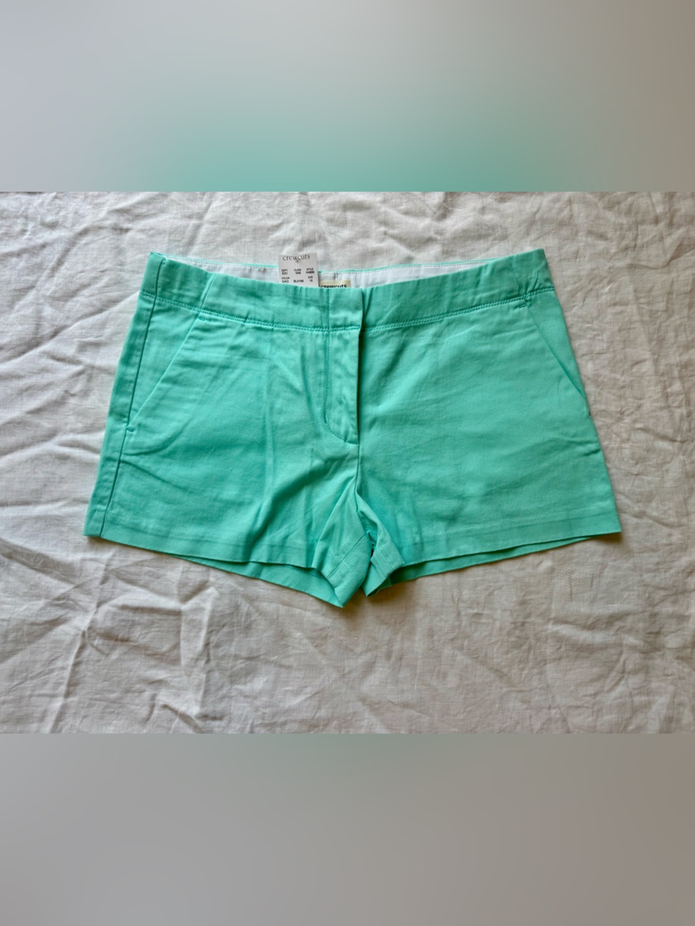 Crewcuts by J.Crew Girls Aqua Chino Shorts, Size 16